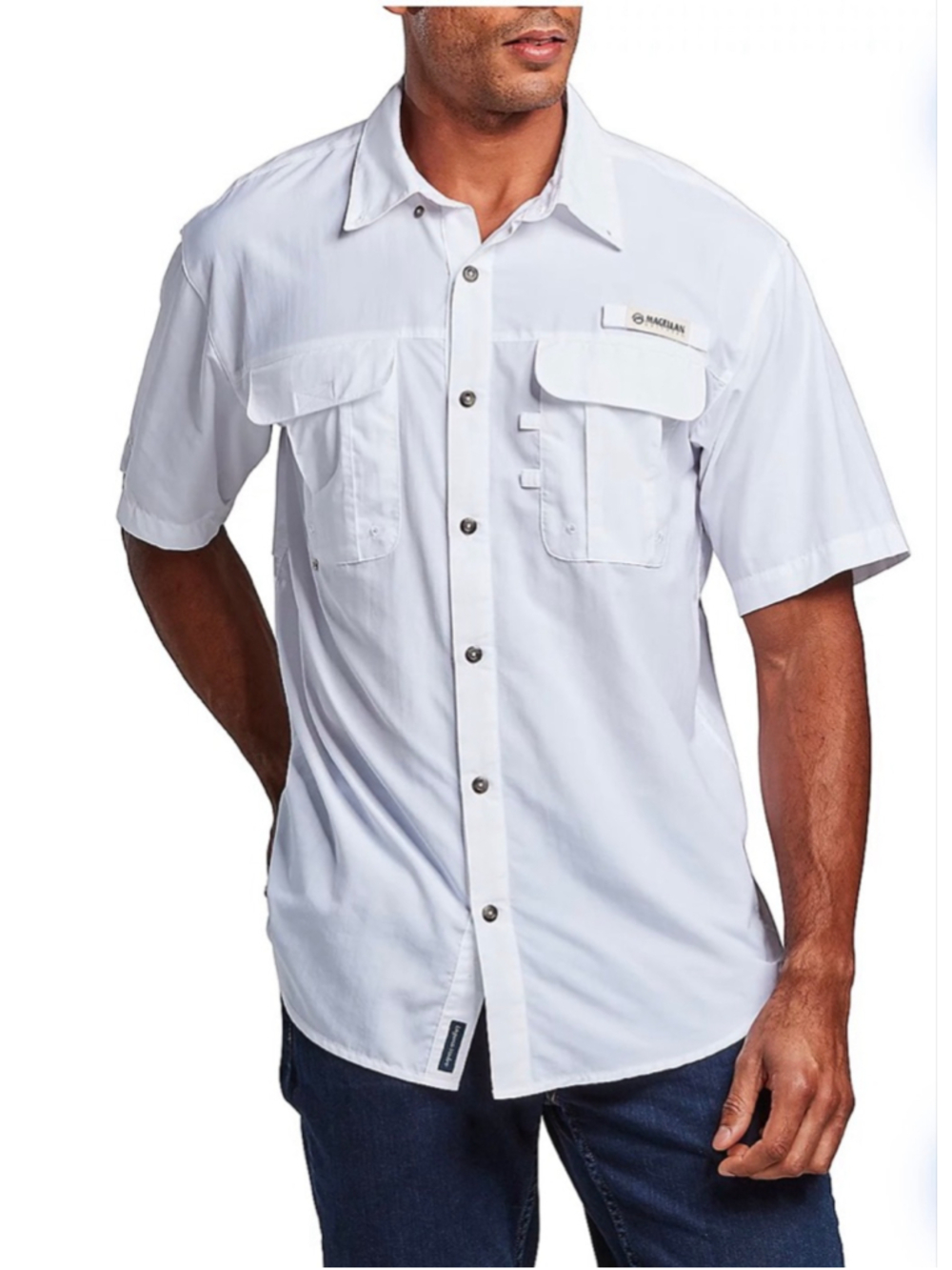 Men's Magellan fishing shirt sz L white